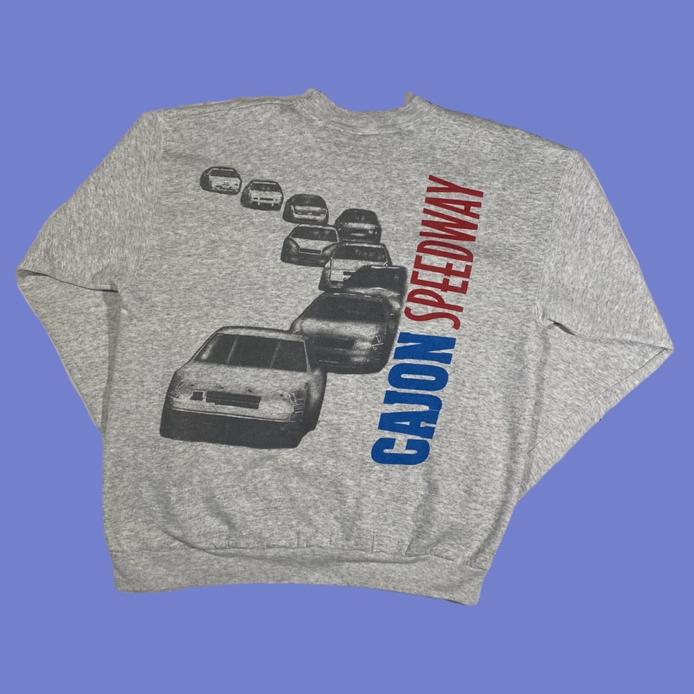 Vintage 90s NASCAR Cajon Speedway Pullover Sweatshirt